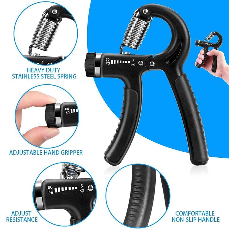 Product Introduction of 5-60Kg Hand Gripper R-Shape Adjustable Countable Hand Grip Strength Exercise Strengthener Gripper 0