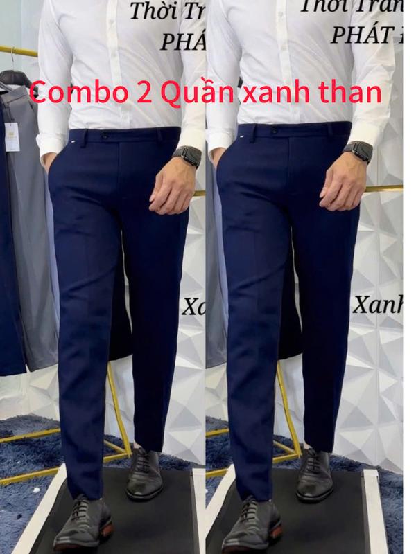 COMBO 2 Quần tây - Quân âu nam  - Chất liệu Cotton dày dặn, co giãn nhẹ, form ống côn Hàn Menswear Thun Pants Ong Nhung 8