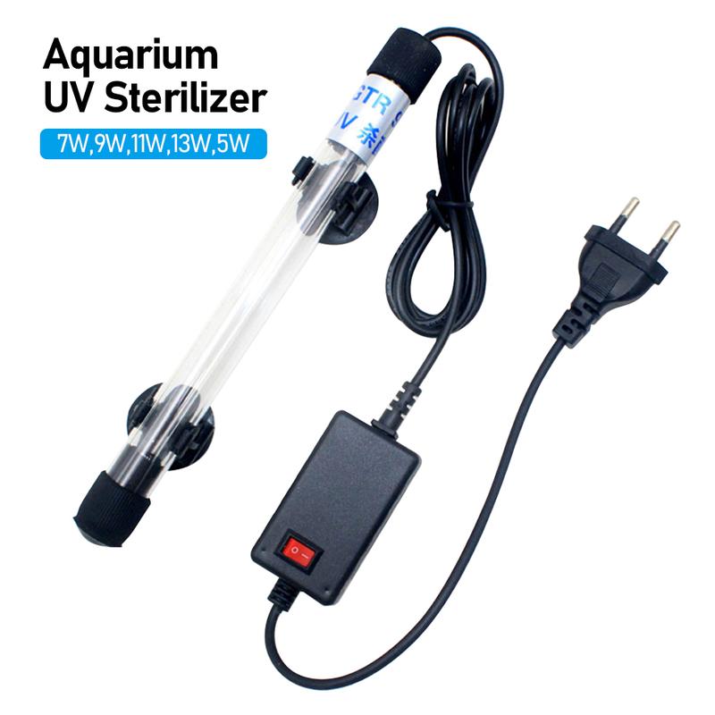 Product Introduction of CS 5W/7W/9W/11W/13W Aquarium UV Sterilizer Lamp Light Water Cleaner for Fish Tank Lamp Fish Pond Sterilization Lamp Ultraviolet Filter Clarifier Water Disinfection Treatment #436397 69