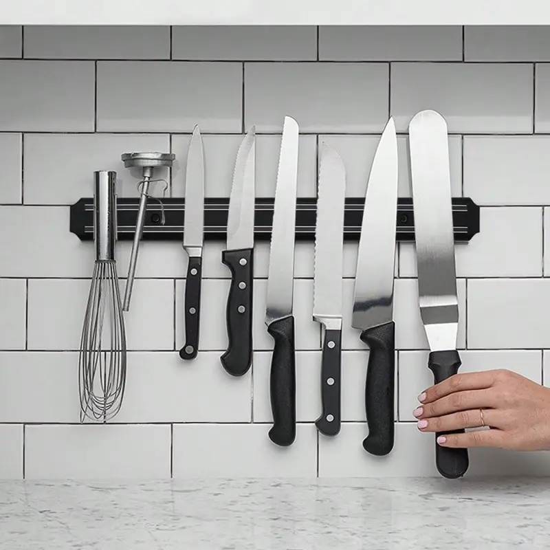 #KUP 1 Piece / 2 Pieces 15 Inch Multi-Function Magnetic Knife Holder Rack, Wall Mounted Knife Magnetic Strip Organizer With Super Strong Magnet For Kitchen, Garage, Workshop 2