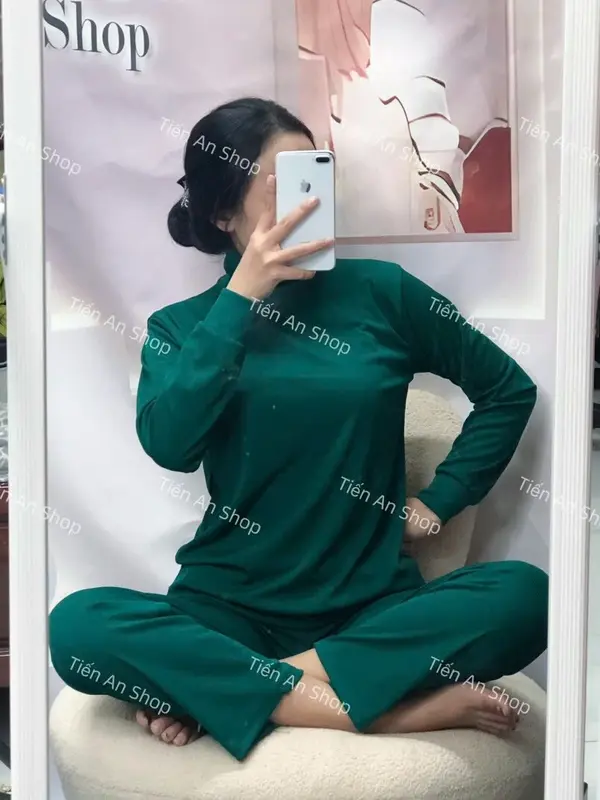 Bộ Tăm cổ tròn quần xuông ,chất mềm mát co dãn thoái mái Nữ Women Top Áo set 5