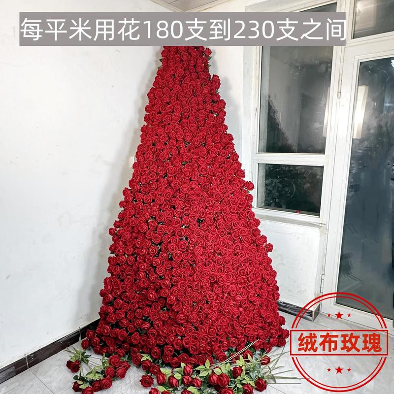 Hoa Hồng Nhân Tạo, Hoa Giả, Hoa Hồng vải nỉ Cảm Ứng Đơn, Thích Hợp Cho Thác Nước, Trang Trí Đám Cưới Và Nhà Cửa, Sắp Xếp, Hoa Giả 1