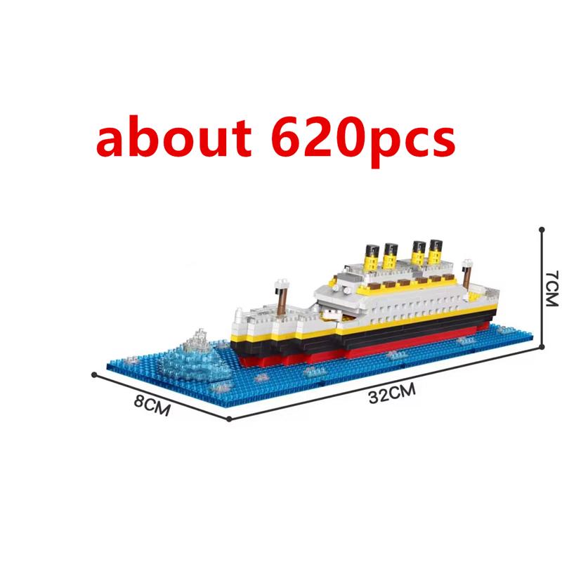 Product Introduction of Titanic Building Block Set Toy For Kids Historical Film Boat Micro Mini Ship Desktop ornament DIY Gifts For Adults Boys 2