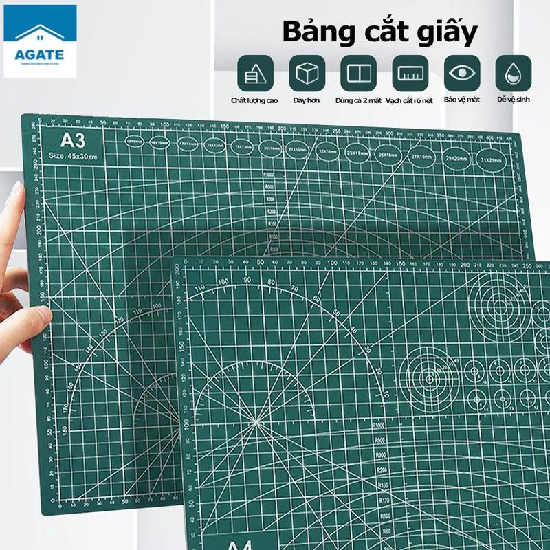 Bảng cutting mat khổ A2 Bảng kê cắt tự liền bảng kê thủ công Có sẵn ở cả hai bên Cắt lặp lại Có thể giặt toàn thân.
