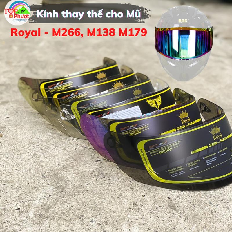 Kính rời thay thế cho mũ bảo hiểm Royal M179, M266, M138, M179, M137, ROC 03, ROC 04, ROC 05 Nón Bảo Hiểm Helmet