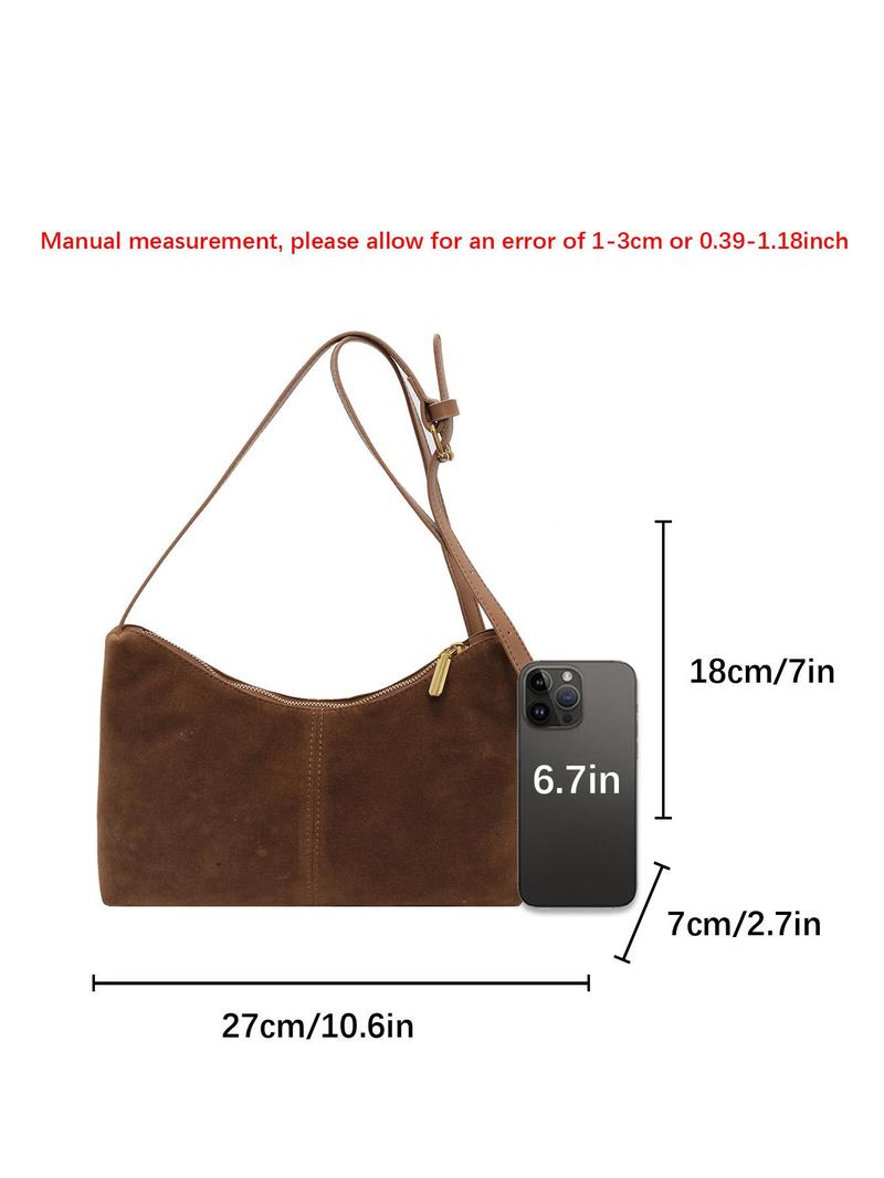 Product Introduction of Women's Solid Color Crossbody Bag, Fashionable Versatile Shoulder Bag with Adjustable Strap, Casual Trendy Versatile High-quality Daily Commuting Bag 1