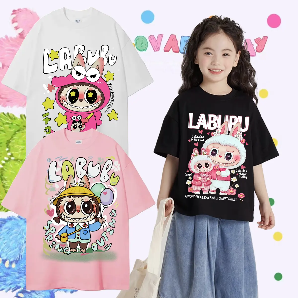 เสื้อยืดลายการ์ตูน มีหลากหลายสีให้เลือก ผ้าดีใส่ได้ทุกเพศ เสื้อผ้ายืด