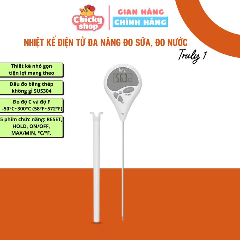 Nhiệt kế điện tử đa năng đo sữa, đo nước cho bé Truly 1 FATZBABY FB8683WS