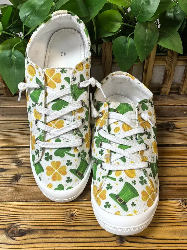 Women's Cartoon Print Lace Up Low Top Sneakers, Casual Comfortable Sports Shoes for Daily Wear, Female All-match Round Toe Shoes for Daily Wear 2