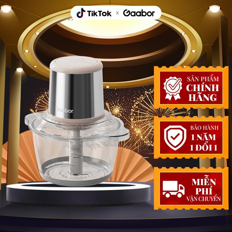 [GAABOR Độc quyền] Máy xay thịt thực phẩm đa năng Gaabor MG20M-WH01A công suất 300w cối thủy tinh 4 lưỡi dao sắc bén Nấu Ăn Xay Sinh Tố