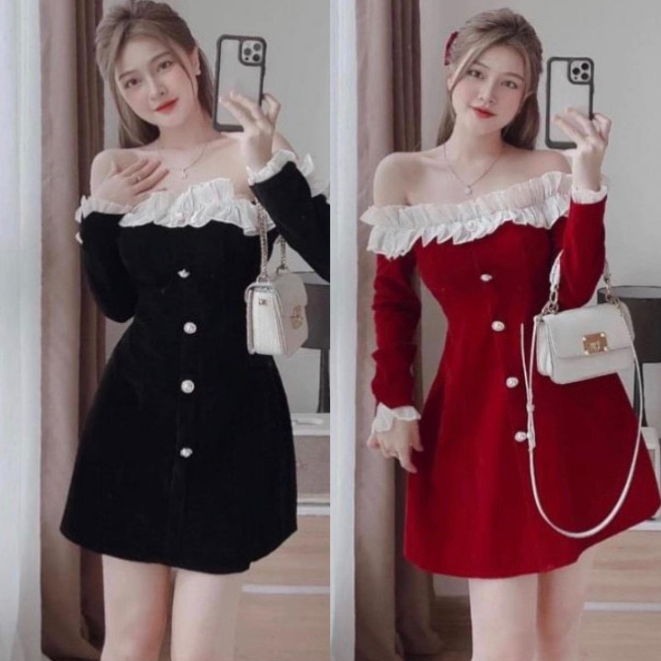 [Xả Kho] Đầm Thời Trang Bigsize Thiết Kế Siêu Xinh Cho Các Nàng Nữ Dress Cotton Women Đỏ - A.1050
