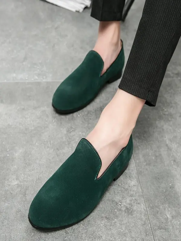 Men's Casual Plain Color Slip-on Loafers, Fashionable Comfortable Loafers for Daily Wear, Lightweight Breathable Shoes for All Seasons 6