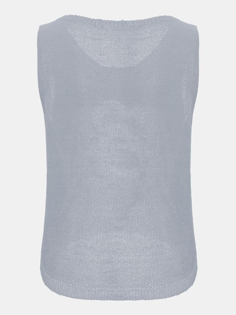 Product Introduction of Women's Cartoon Bunny Print Round Neck Sweater Vest, Casual Sleeveless Knit Top for Summer, Fashion Women's Knitwear for Daily Wear, Sweaters for Women 9