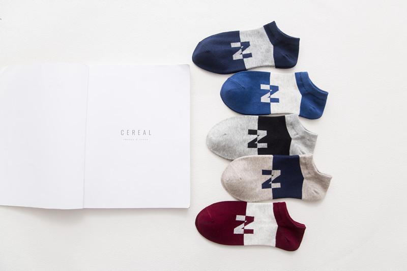 Product Introduction of Summer Korean Style Men's Cotton Boat Socks Retro Fashion Invisible Socks Plain Flat Socks Personality Fashion 9