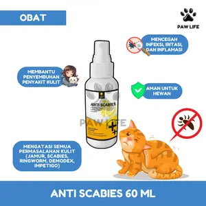 PL Clever Solutions Anti Scabies 60ml Obat Jamur Kucing Scabies Kulit Spray