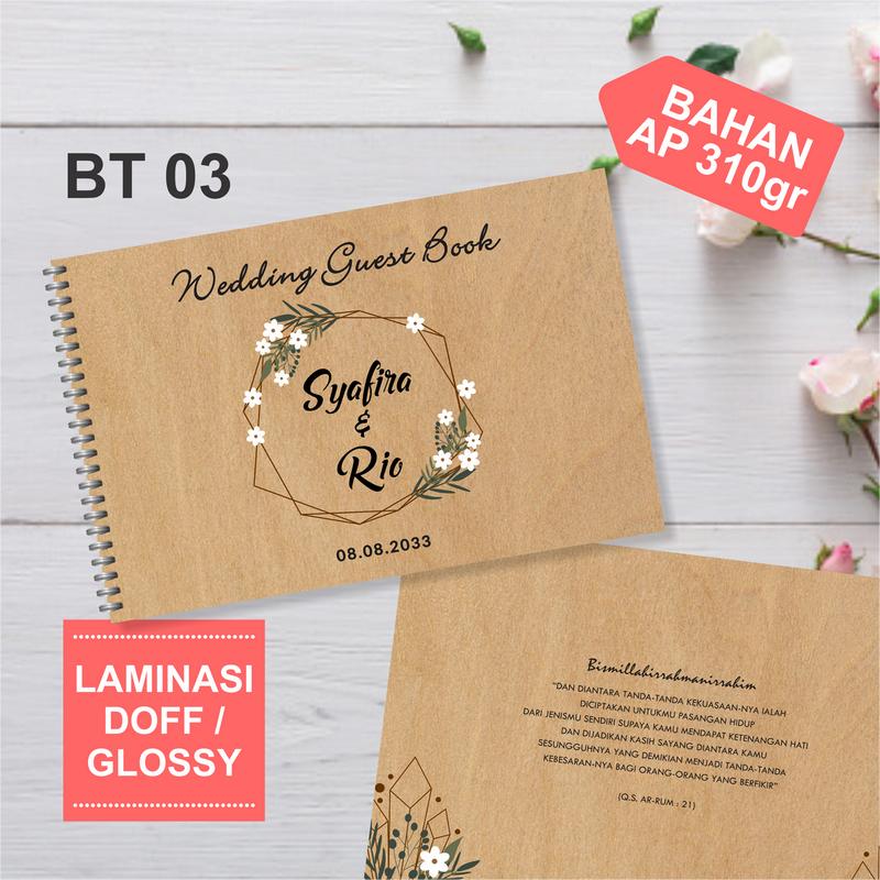 Product Introduction of Buku Tamu Pernikahan Custom Aesthetic Kekinian Murah 2