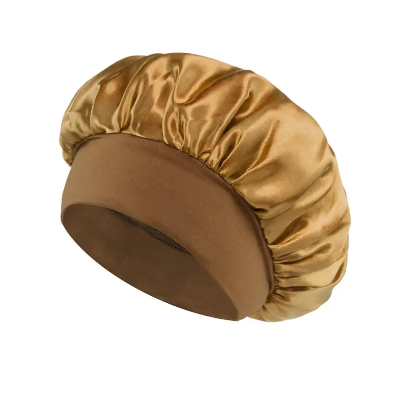 Satin Bonnet for Sleeping, 2 Counts Breathable Elastic Hair Bonnet for Women, Multifunctional Solid Color Hair Cap for Face Washing, Makeup, and Spa, Cool Bedroom, Girl Bedroom Accessories, Christmas Gifts, Christmas Decorations 7