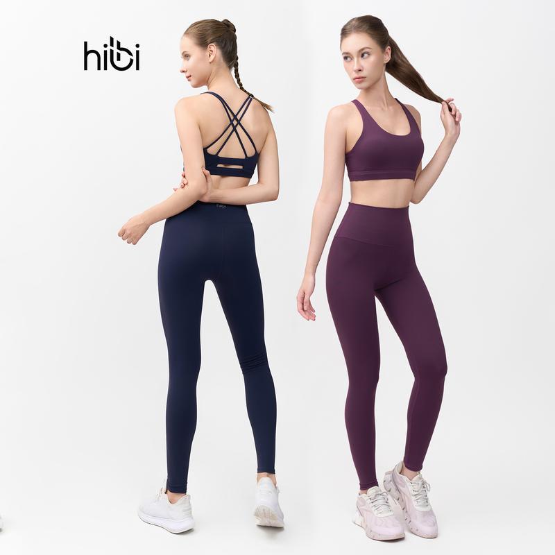 Set Đồ Tập Yoga, Tập Gym, Chạy Bộ Hibi Sports H148, Áo Bra 4 Dây Thun Ngang, Quần Lưng Cao Kèm Mút Top Bán Chạy Đồ Tập Thể Thao
