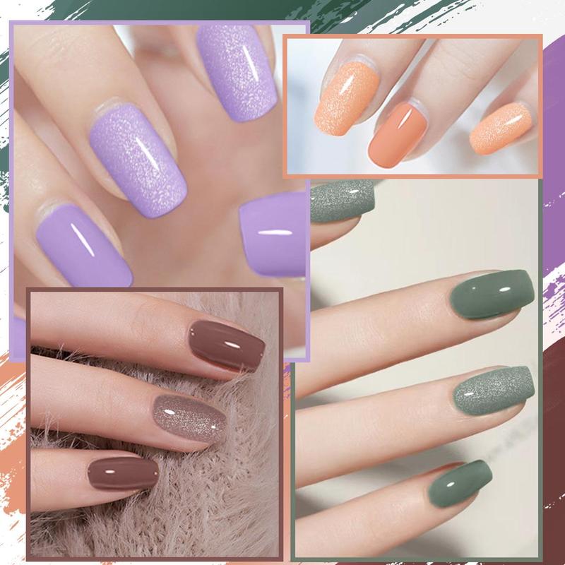 42 Colors Gel Nail Polish Set, 46pcs/set Gel Nail Polish Art with Base Coat, Top Coat, Matte & Glitter Top Coat, Soak Off UV/LED Manicure Gift Set, Polygel Nail Set 3
