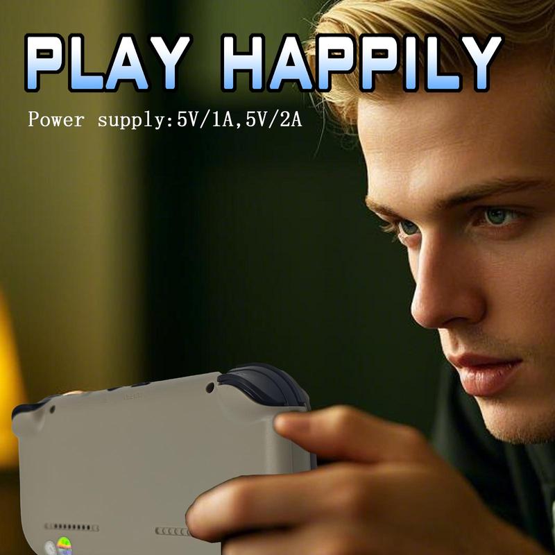 Rechargeable Handheld Game Console, 4.3 Inch IPS Full Fitment HD Screen Game Console, Ideal Home Game Console & Console, Perfect Gift for Boyfriend & Game Lovers, Protective 7