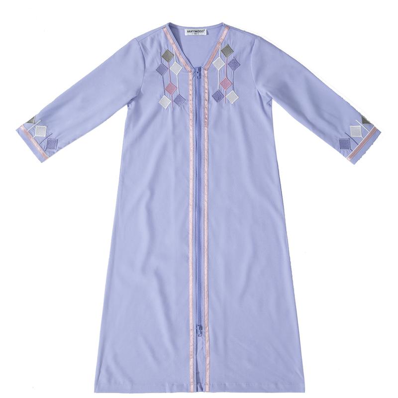 Product Introduction of Girls Kids Abaya Dress Clothing,Floral Printed Gown Children Robe 27