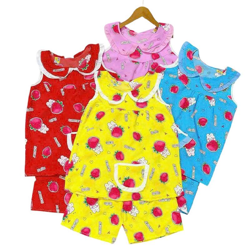 combo 4 Bộ ( Bộ mặc nhà tay cánh tiên Quần đùi nhiều mẫu cho bé gái từ 25kg _35kg 6