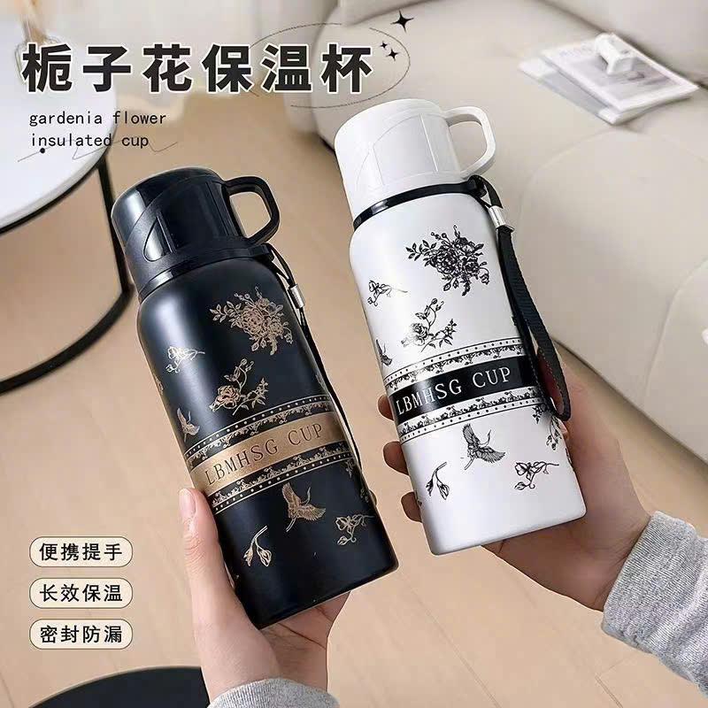 Bình giữ nhiệt inox 316 dung tích 800ml.kèm cốc uống tiện lợi 6