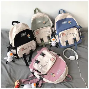 Tas Korean Style Untuk Sekolah Backpack Mini Lucu Fashion Ransel Anak Laki Perempuan kekinian karakter MILK TEA