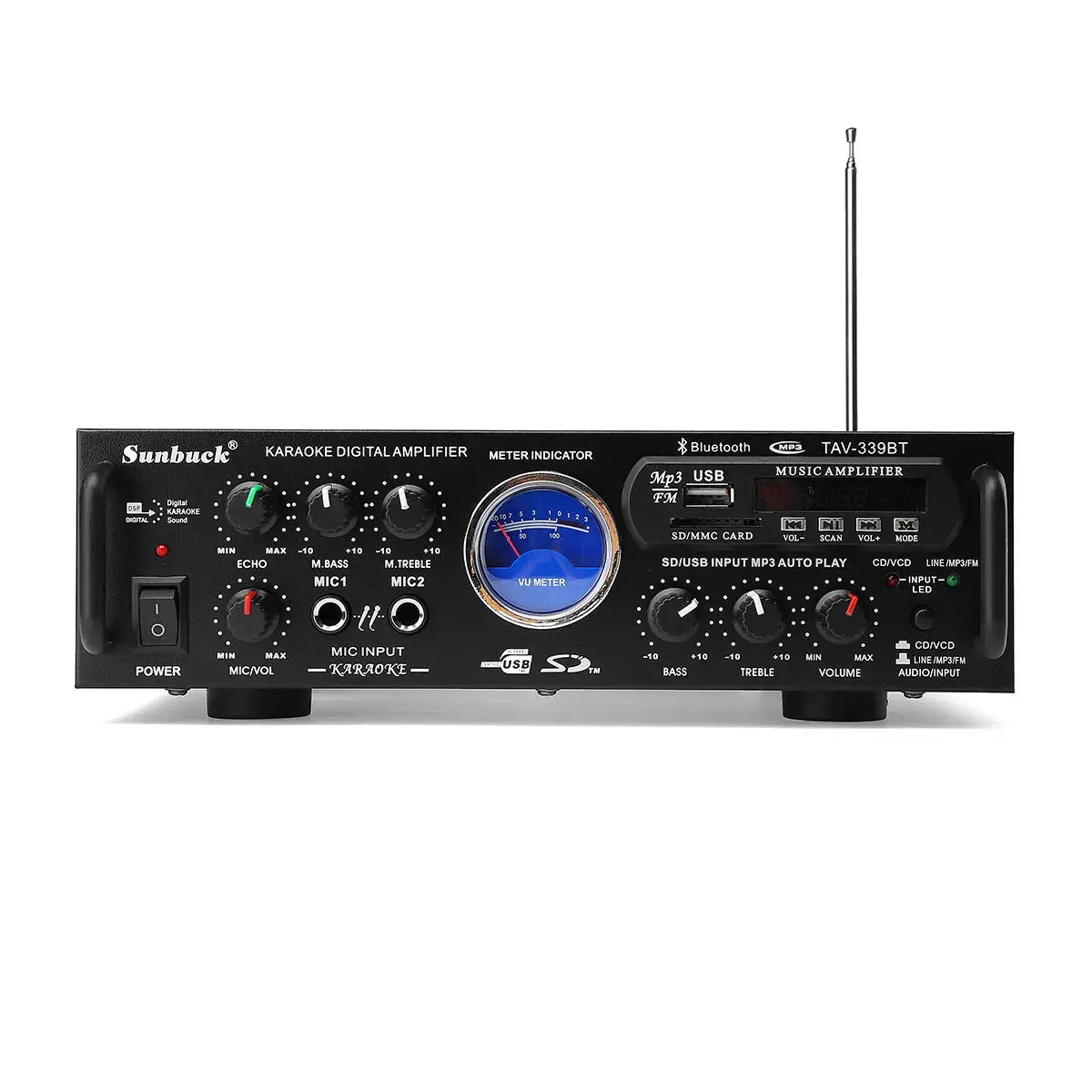 Amply 339Bt SunBuck chính hãng, công suất 500W- 220v Nghe Nhạc Bluetooth