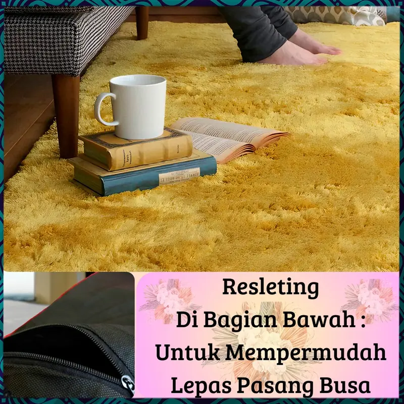 Karpet bulu rasfur alas duduk ukuran 160x100 cm 3