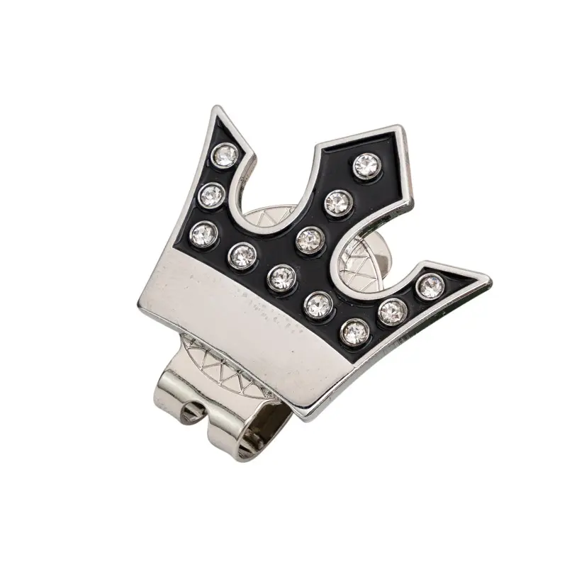 Golf Hat Clip Mark Magnetic Putting Green Marker Metal with Diamond Golf Hat Clip Production Design