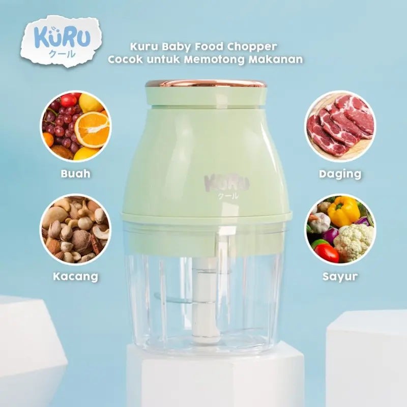 KURU FC2001 Electric Food Chopper Blender Makanan Bayi MPASI Elektrik Penghalus 0