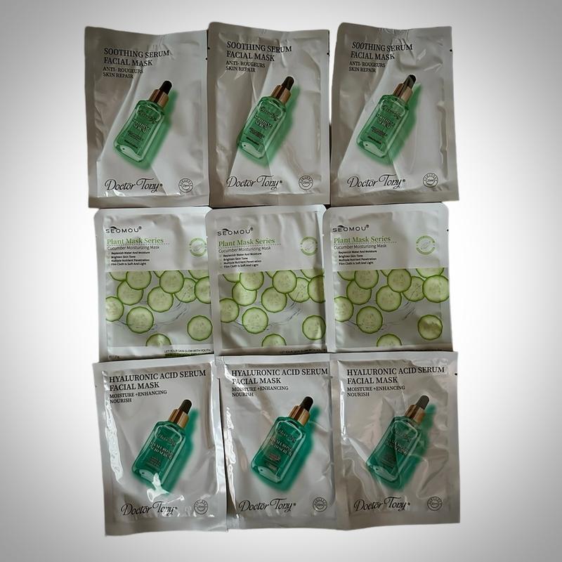 [ Da Mỏng - Phục Hồi ] Combo 100 miếng mặt nạ dành cho da . Gồm các loại mặt nạ trái cây và tinh chất dịu nhẹ . Skincare Cosmetics Peel Da  mặtnạ chotuổidậythì mask  giay đủ vị phục hồi da mặt nạ  giấy mask  duong Kem Face mặt nạ  b5 5