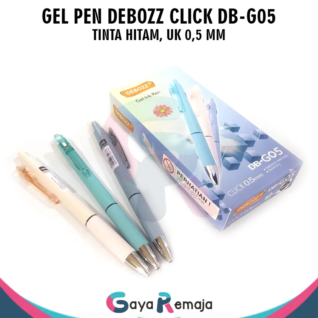 Gel Pen Click Debozz DB-G05 DB-G08| Pulpen Klik | Ballpoint 1 Pak Murah | pulpen gel | bulpen gel | pulpen 1 pack murah