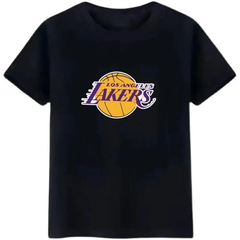 Trang Phục Tập Luyện Lakers, Áo Thun Mùa Hè, Dáng Rộng Vừa Vặn, Dành Cho Nam Và Nữ, Thể Thao Bóng Rổ, Thanh Niên, ngắn Tay, Thiết Kế Hợp Xu hướng James Và Kobe