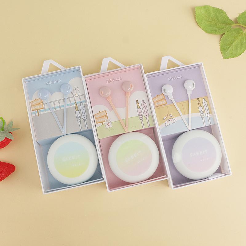 Product Introduction of Alat Dengar Berwayar, Tampan dan Sangat Comel, Lubang Bulat, Gaya Gadis Muda Comel, Sesuai untuk Oppo, Huawei, Vivo, Telefon Xiaomi, Universal 2
