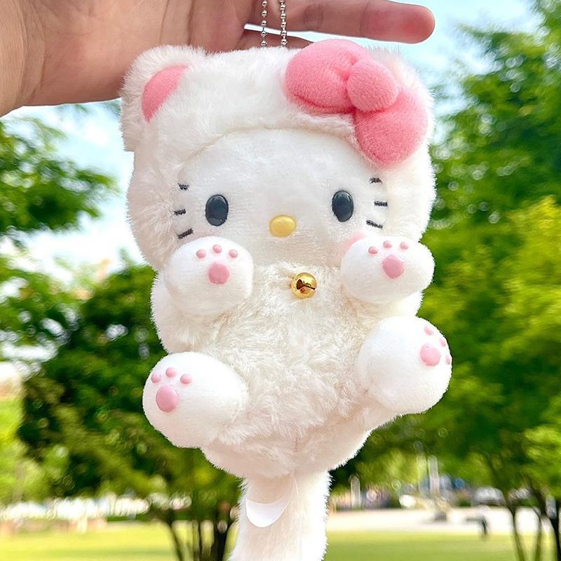 Hello Kitty Búp Bê Nhồi Bông Mềm, Phong Cách Kawaii Sanrio, Móc Chìa Khóa, Thiết Kế Hoạt Hình, Đẹp Mắt, Thích Hợp Cho Học Sinh, Mặt Dây Chuyền Cặp Sách Học Sinh, Đồ Trang Trí Treo, Quà Tặng Cho Bé Gái Women