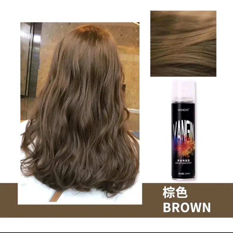 Vangin Colour Hair Spray Temporary Cat Rambut Semprot Sementara 150ml Pewarna 4