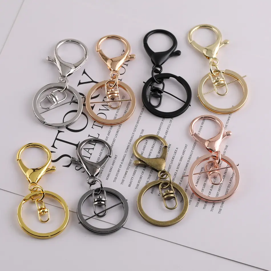 Minimalist Multi-color Figure-8 Chain Three-piece Keychain DIY Handmade Bag Pendant Accessories Materials