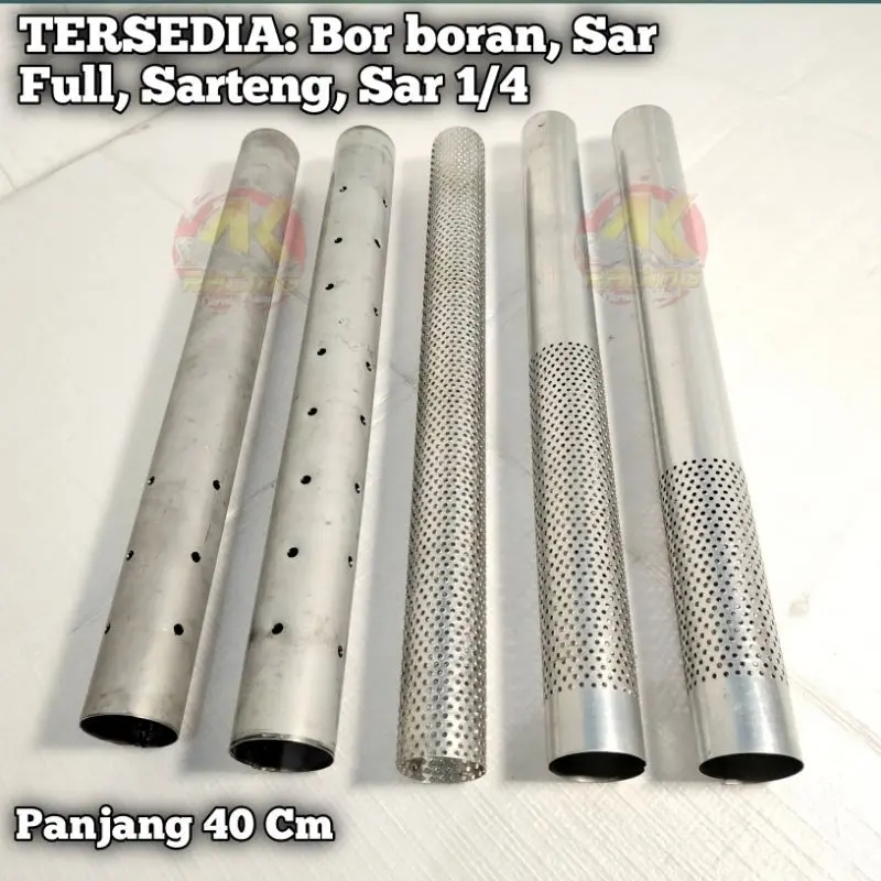SARINGAN BOR BOR AN SARANGAN STANDAR RACING MATIC/Sarbor Standar Racing Sarangan Knalpot Sar Full /Sarteng /1/4 Bor-Boran inlet 38mm Panjang 40cm Halus Suara Ngebas Adem semakin banyak lubang suara yang di hasilkan semakin adem 3