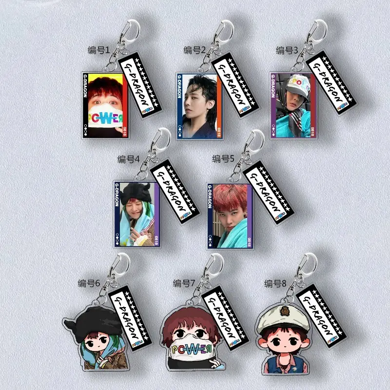Loket Kuasa Periferal G-Dragon, Gaya Korea Trendi, Rantai Kunci Akrilik Beg Bergaya, Sesuai untuk Fesyen Keychains Manik