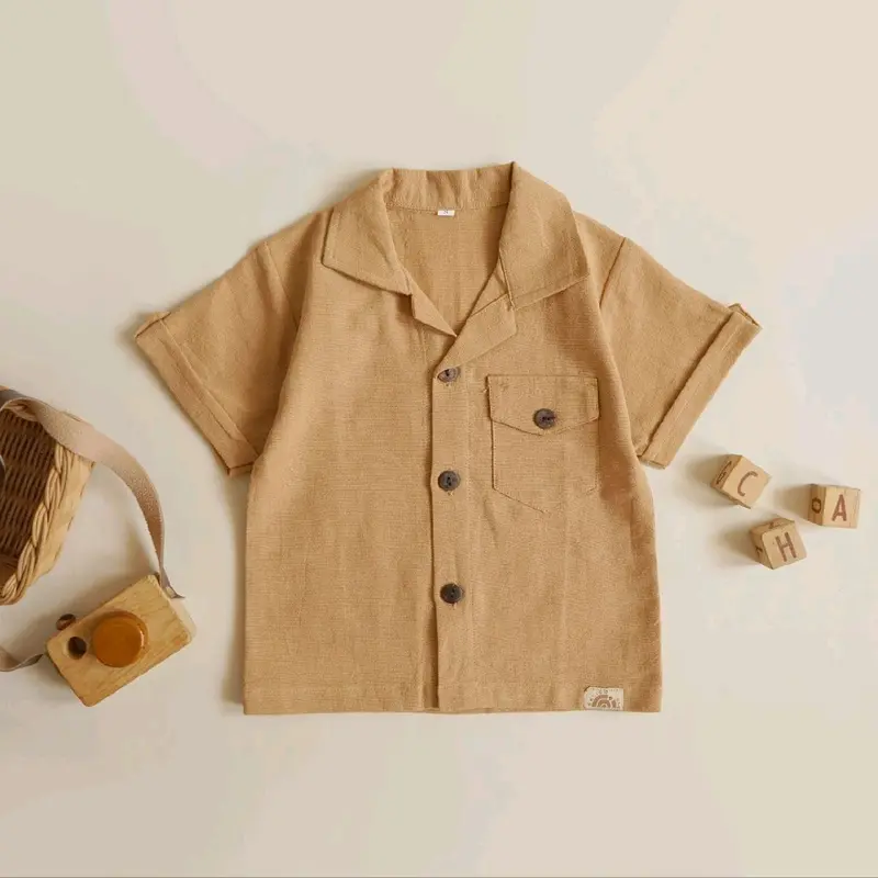 KiddyGLEE | Kemeja linen anak laki-laki perempuan | kemeja anak unisex 5