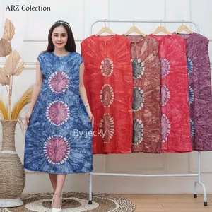 daster jumbo tanpa lengan Katun Wanita Nyaman