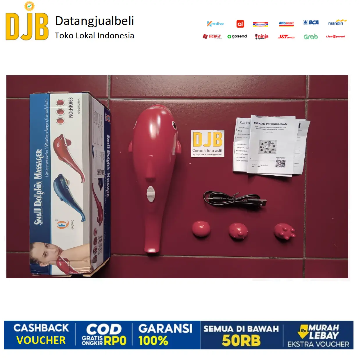 Qingfeng Alat Pijat Elektrik Dolphin Stress Pain Reliver Massager USB Charging - HK668