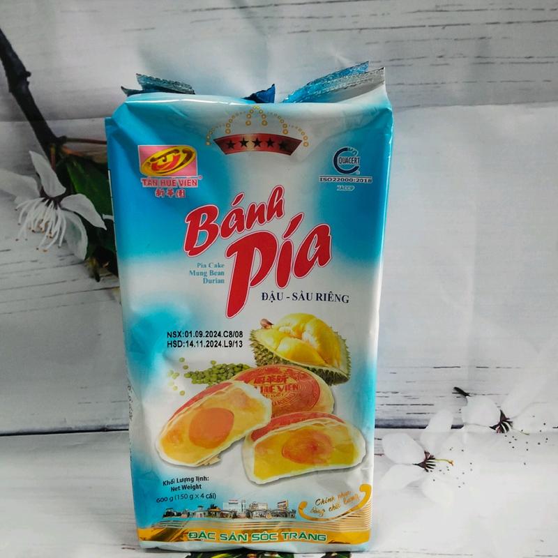 Combo 2 cây bánh pía 5sao Tân Huê Viên đặc sản của sóc Trăng .( 600g x2) 4 cái 150g x2. Food Cake 2