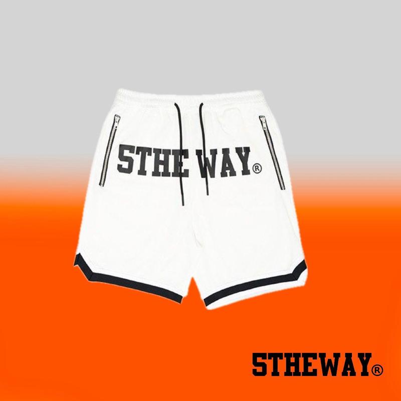 5THEWAY Basketball Mesh Short Màu Trắng Sport Quần Thun Nam Tập Thể Dục Golf