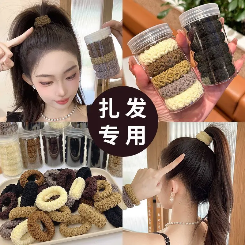 Dây Cao Su, Dày Và Đàn Hồi Cao, Bền, Dây Buộc Tóc Nữ, Thích Hợp Cho Tóc Đuôi Ngựa Cao, Dây Buộc Tóc, Bao Da