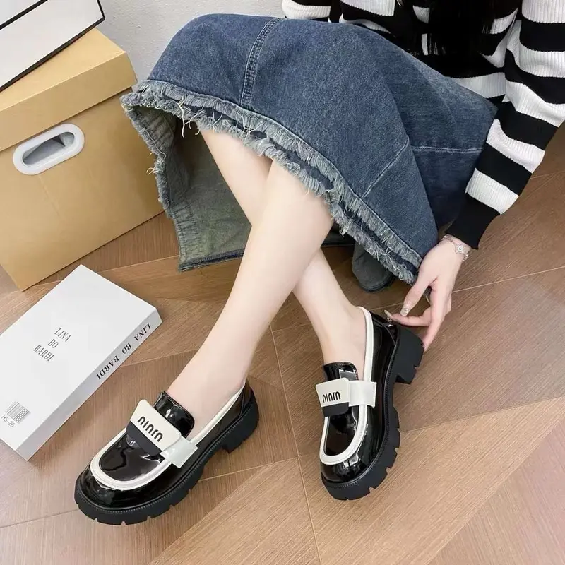 Giày nữ, giày moka nữ đế cao4p chất da mềm 2