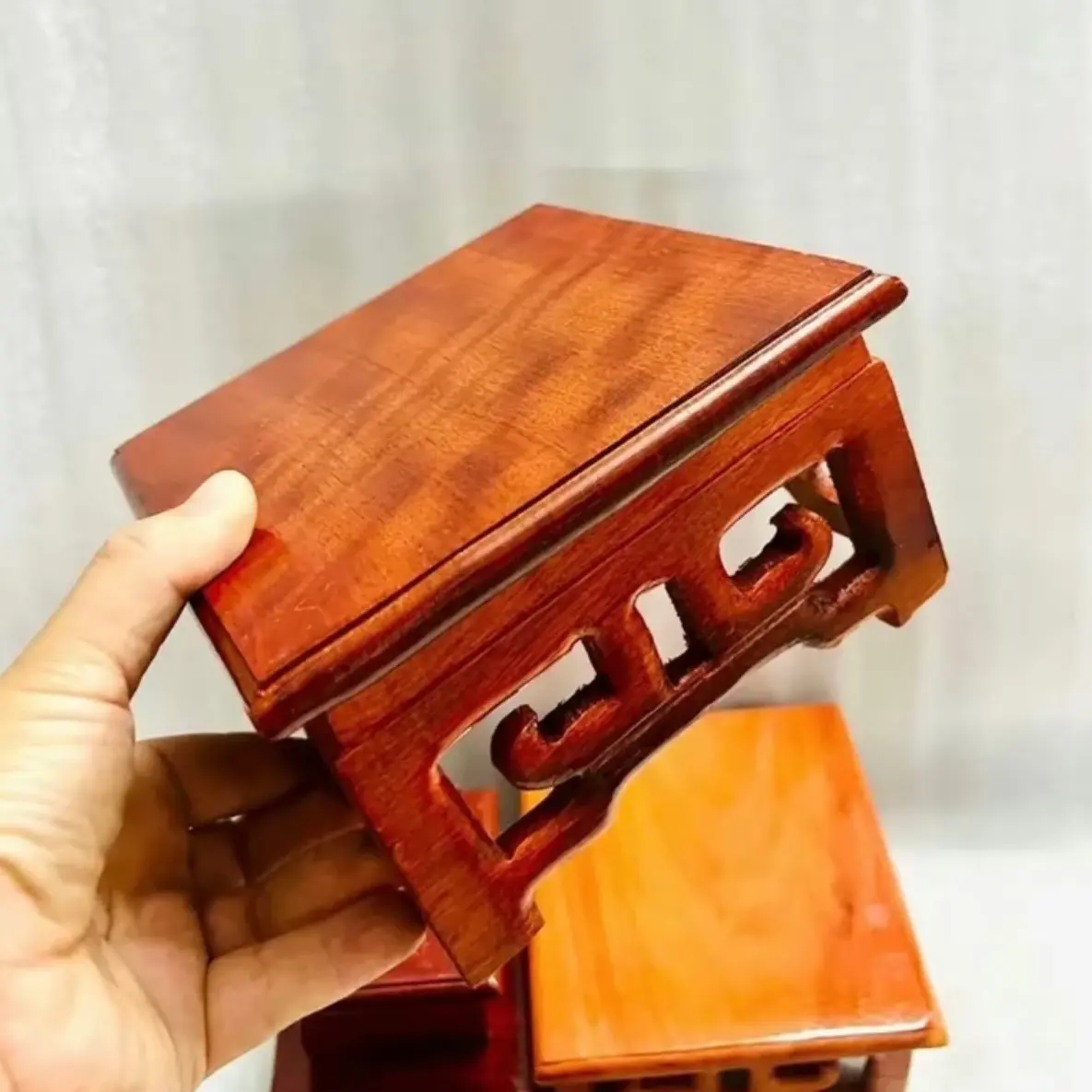 Đôn đế Gỗ Hương Kê Tượng - Bề Mặt Nhiều Kích Thước - Đôn cao [8CM] Trang Trí Nhà