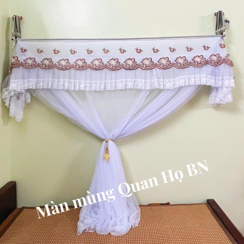   Màn Mùng Quan Họ  Trọn Bộ Màn khung inox Xếp Gọn Bảo Hành 12 tháng inox dày ko rỉ mùng tuyn lạnh cao cấp 